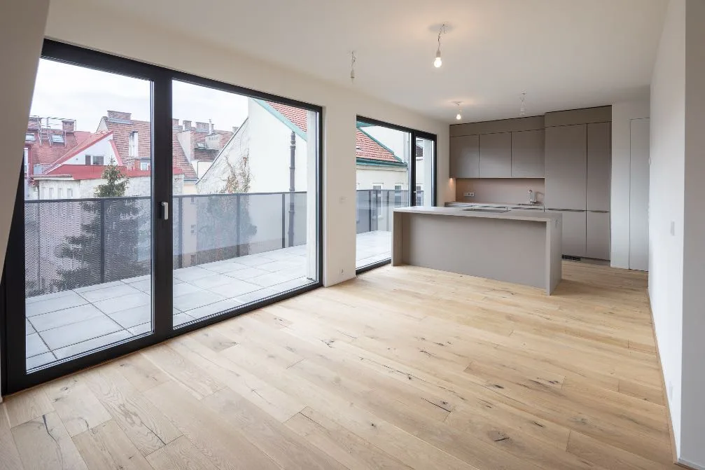 Dachgeschoss – Wohnküche mit Terrassenzugang